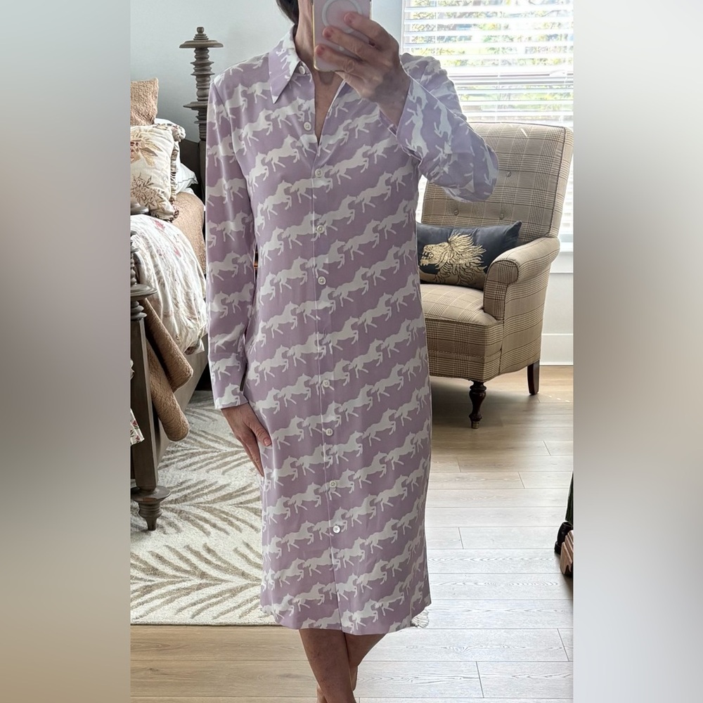 Equipment lilac washed silk dress xs